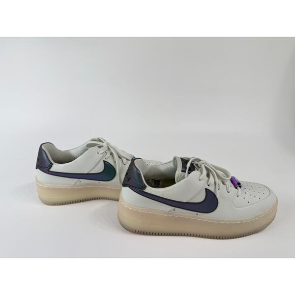 Nike Air Force 1 Sage Low LX AR5409-003 Women’s 8 Spruce Aura White Iridescent - Picture 5 of 10